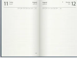 Kalender 2026 1-årsdagbok blått konstläder