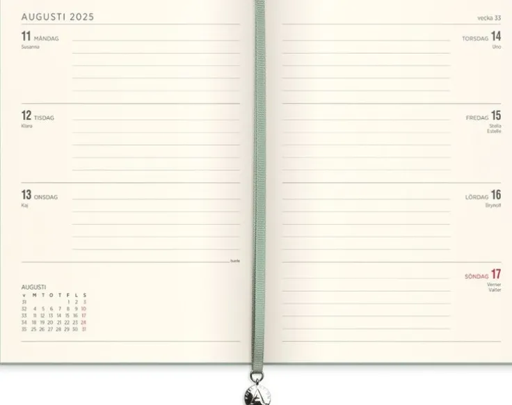 Kalender 2025 Senator A5 soft grön inb