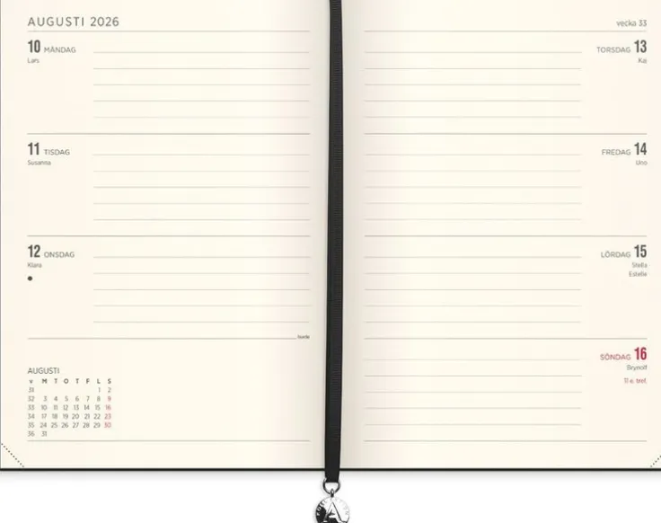 Kalender 2026 Senator A5 soft svart