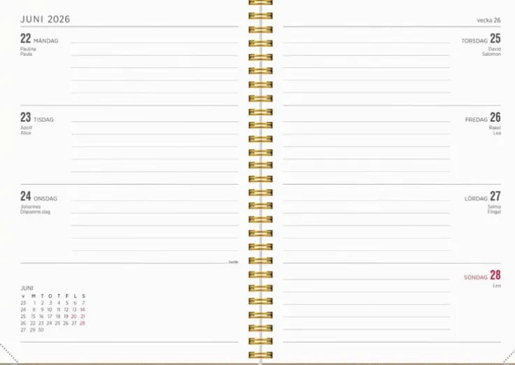 Kalender 2025-2026 Senator A5 Story Rand