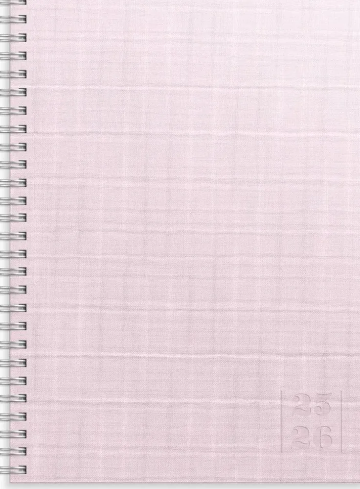 Kalender 2025-2026 Senator A5 Textile rosa