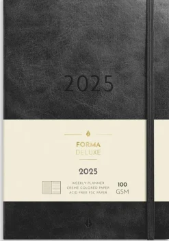 Kalender 2025 Stor Veckokalender Forma Deluxe svart