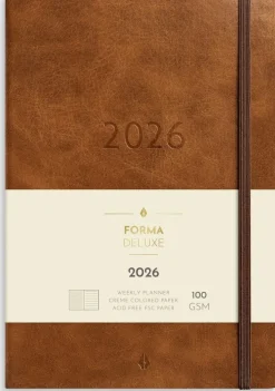 Kalender 2026 Stor Veckokalender Forma Deluxe brun
