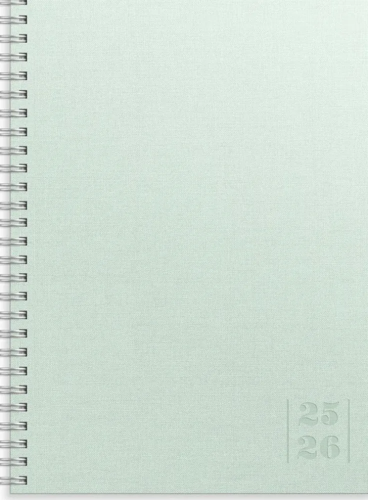 Kalender 2025-2026 Study A5 Textile grön