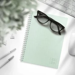 Kalender 2025-2026 Study A5 Textile grön