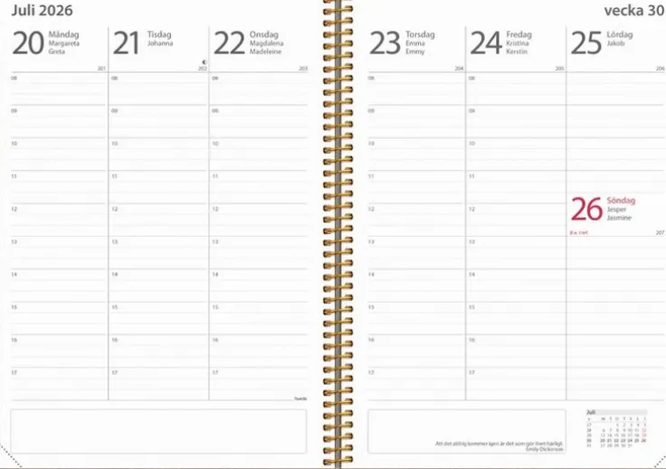 Kalender 2025-2026 Study A5 Twist mocca