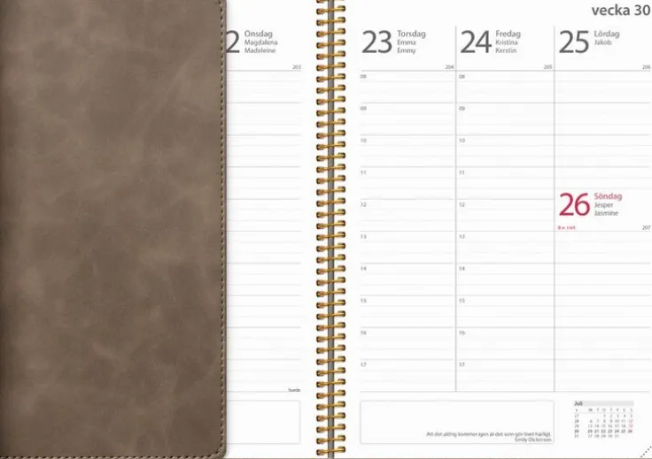 Kalender 2025-2026 Study A5 Twist mocca