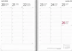 Kalender 2025-2026 Study A5 Twist svart