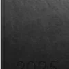 Kalender 2025 Weekly A5 svart konstläder