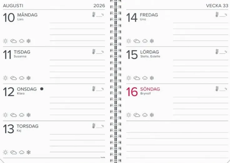 Kalender 2026 XL-kalendern