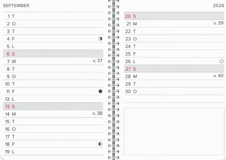 Kalender 2026 XL-kalendern