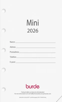 Kalendersats 2026 Mini