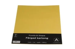 Kartong A4 300g 5 ark guld