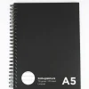 Kollegieblock A5 linjerat svart