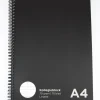 Kollegieblock A4 linjerat svart