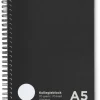 Kollegieblock A5 olinjerat svart