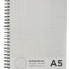 Kollegieblock A5 rutat - grå inlaga/vita linjer