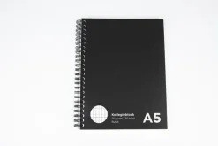 Kollegieblock A5 rutat svart