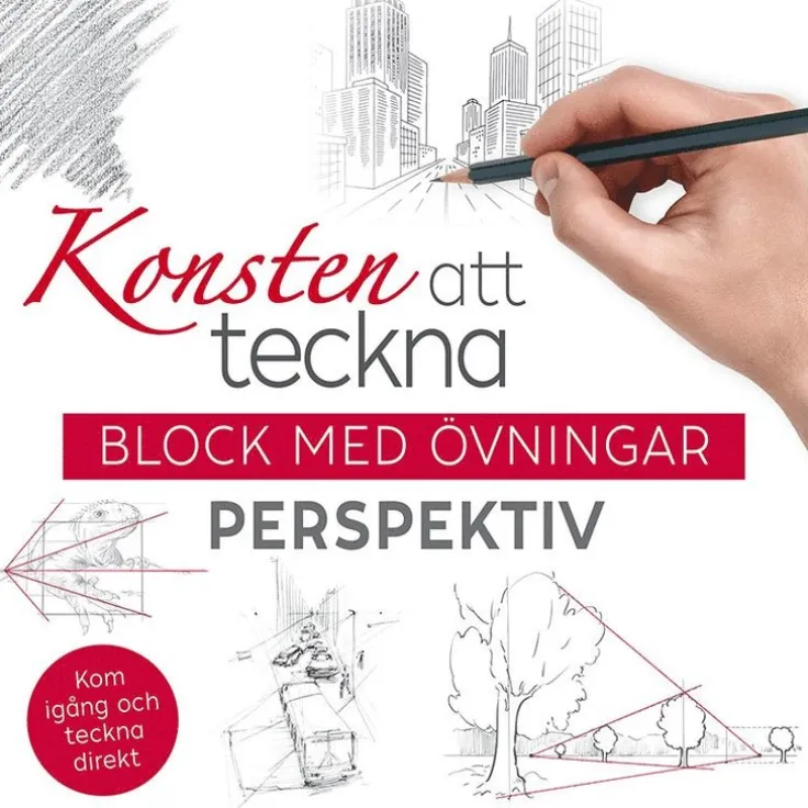 Konsten att teckna : block med övningar - perspektiv
