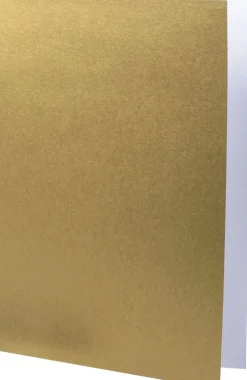 Kort A7 dubbla stående 5-pack guld