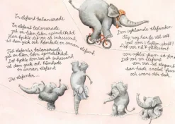 Kort En elefant balanserade