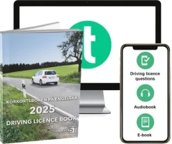 Körkortsboken på Engelska 2025 ; Driving licence book (book + theory pack with online exercises, theory questions, audiobook & ebook)