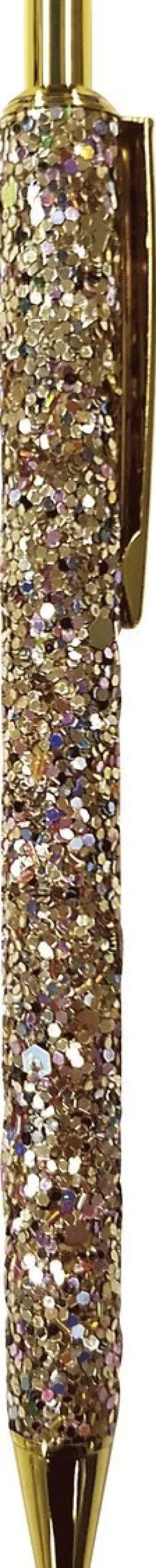 Kulspetspenna strössel guld