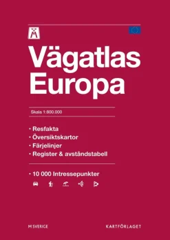M Vägatlas Europa Skala 1:800 000