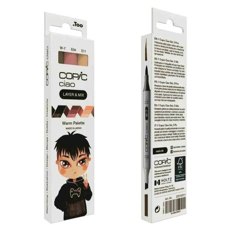 Marker Copic Ciao Layer & Mix 3-pack - Warm Palette