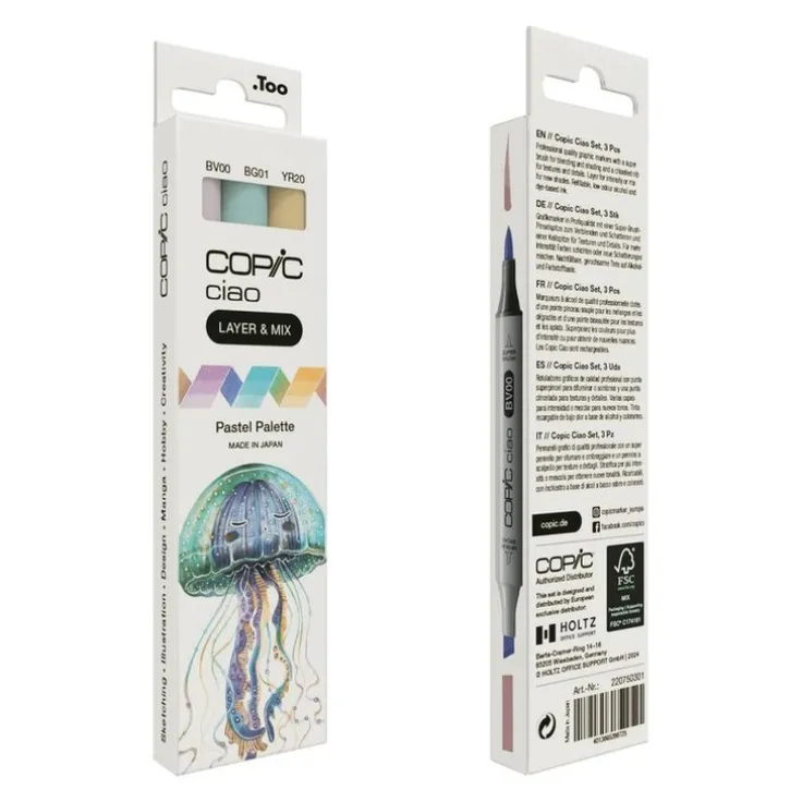 Marker Copic Ciao Layer & Mix 3-pack - Pastel Palette