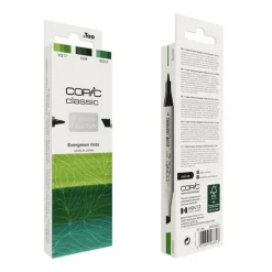 Marker Copic Classic Designer Collection 3-pack - Evergreen tints