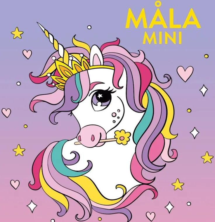 Måla mini. Enhörningar