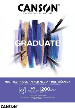 Målarblock A5 Graduate mixed media 200g 20 blad