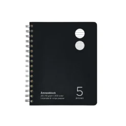 Ämnesblock A5 - 5 flikar kartong svart