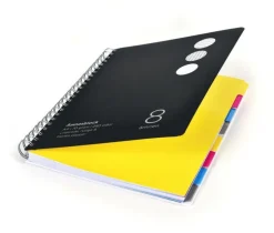 Ämnesblock A4 - 8 flikar kartong svart