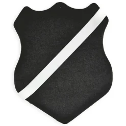 Märkessköld svart med silverband