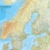 Norden väggkarta 1:2m, miljö i papptub