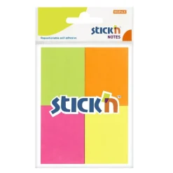 Notisblock Stick'n 38x50mm 4 neonfärger
