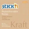 Notisblock Stick'n 76x76mm kraftpapper