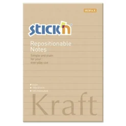 Notisblock Stick'n 150x101mm linj kraftpapper