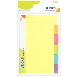 Notisblock Stick'n 149x98mm register 6 neonfärger