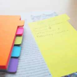 Notisblock Stick'n 149x98mm register 6 neonfärger