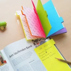 Notisblock Stick'n 149x98mm register 6 neonfärger