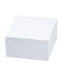 Notisblock 9x9cm limmad vit