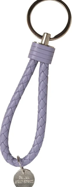 Nyckelring läderrem ljuslila