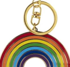 Nyckelring regnbåge metall