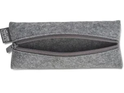 Pennfodral platt återvunnen filt grå