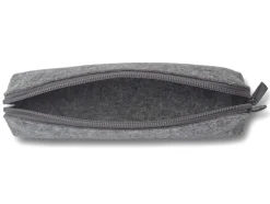 Pennfodral runt återvunnen filt grå