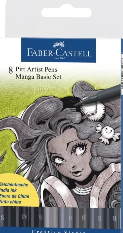 Pennset Manga Basic Set 8-pack gråskala