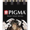 Pennset Pigma Manga 4-pack sepia